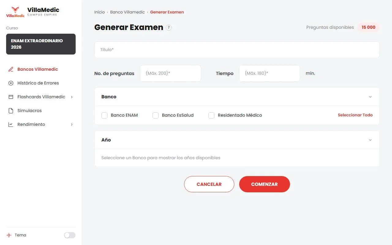 Empire: generar examen